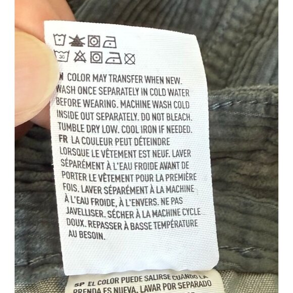 American Eagle Womens Blue Corduroy Hi RIse A-Line Skirt Size 6 Mini Boho Zip Up - Picture 9 of 9